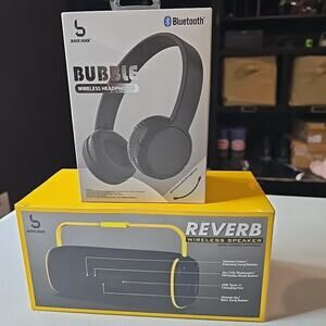 NEW BassJaxx REVERB Wireless‎ Bluetooth Speaker And Wireless Headphones